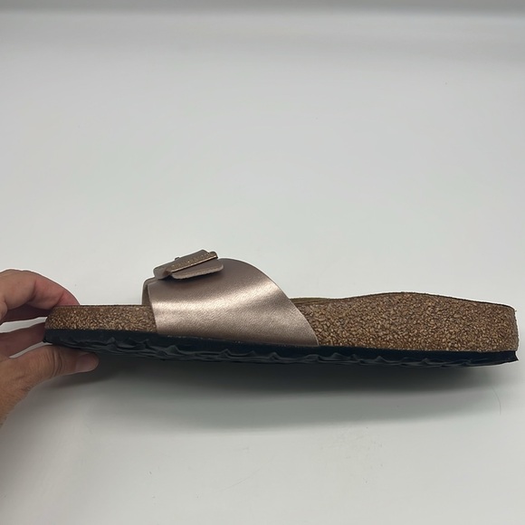 Birkenstock - Madrid Birko Flor One Adjustable Strap Slip On Copper Sandal SZ 9 - Picture 8 of 16